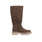 Braune Rieker Damen Hochschaftstiefel 91592-25 mit einem Reißverschluss. Schuh Innenseite.