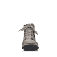Graue Rieker Damen Schnürstiefel Z4230-40 mit wasserabweisender TEX-Membran. Schuh von vorne.