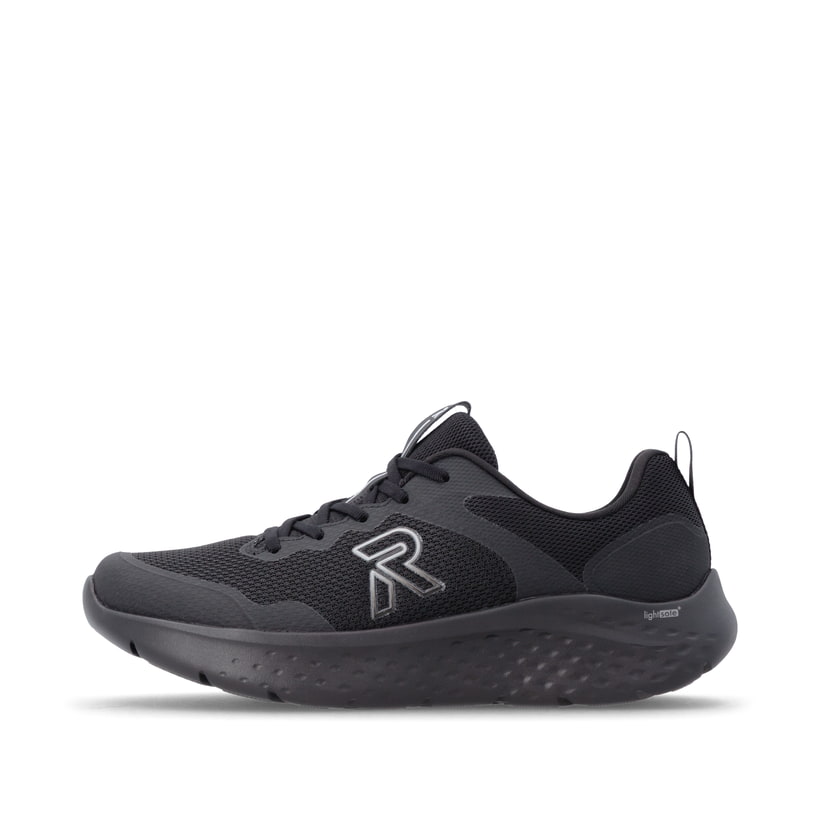 Schwarze Rieker Sport Herren Sneaker Low U4400-00. Schuh Außenseite.