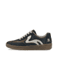 Blaue vegane Rieker Damen Sneaker Low M5512-15 mit einer Schnürung. Schuh Außenseite.