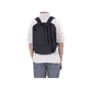Sac pour ordinateur portable H5200-43 en gris avec fermeture éclair, compartiment rembourré pour ordinateur portable et bretelles amovibles. Porté.