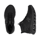 Schwarze Rieker Herren Sneaker High U3570-01 mit wasserabweisender TEX-Membran. Schuh von oben, liegend.