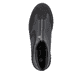Weiße Rieker Damen Slipper N2162-80 mit Gummischnürung sowie geprägtem Logo. Schuh Außenseite gespiegelt.
