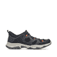Chaussons Rieker bleus pour homme B8350-14 avec fonction slip-in Ready2GO. Intérieur de la chaussure.