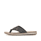 Schwarze Rieker Herren Zehentrenner 21084-00 mit der Komfortweite G. Schuh Außenseite.