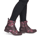 Bottes à lacets Rieker rouges femmes 74800-30 avec membrane RiekerTEX. Chaussure au pied.