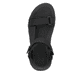 Schwarze waschbare Rieker Herren Trekkingsandalen 20850-00 mit Klettverschluss. Schuh von oben.