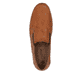 Braune Rieker Herren Slipper 08858-24 mit Gummizug sowie der Komfortweite G 1/2. Schuh von oben.