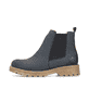 Atlantikblaue Rieker Damen Chelsea Boots 73250-14 mit einem Reißverschluss. Schuh Außenseite.