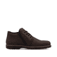 Dunkelbraune Rieker Herren Schnürstiefel 10539-22 aus Rauleder. Schuh Innenseite.