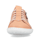 Orangene Rieker Damen Slipper 52826-38 mit Reißverschluss sowie Löcheroptik. Schuh von vorne.