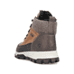 
Karamellbraune Rieker Herren Schnürstiefel 35540-24 mit einer leichten Profilsohle. Schuh von hinten