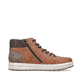 Karamellbraune Rieker Herren Schnürschuhe 30705-25 mit einer robusten Profilsohle. Schuh Innenseite