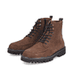 Braune Rieker Herren Schnürstiefel 30414-25 aus Rauleder mit Bergsteiger-Ösen. Schuhpaar seitlich schräg.