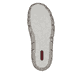 Beige Rieker Damen Slipper L0355-61 aus Glattleder mit eleganten Zierlochungen. Schuh Laufsohle.