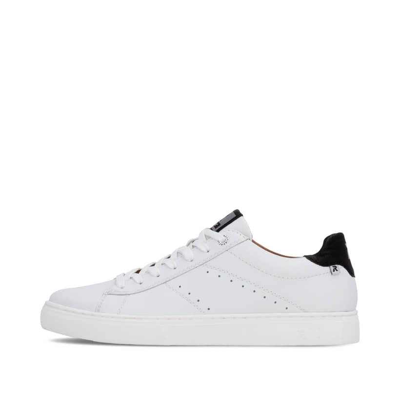 Weiße Rieker Herren Sneaker Low U0704-81 mit TR-Sohle mit leichtem EVA-Inlet. Schuh Außenseite.