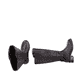 Dunkelbraune Rieker Damen Hochschaftstiefel 75490-25 mit einem Reißverschluss. Schuh von oben, liegend.
