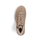 Beige Rieker Damen Schnürstiefel Z7410-20 mit modernen Ziernähten. Schuh von oben.