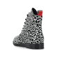 Blaugraue Rieker Damen Kurzstiefel 45980-14 mit einer schockabsorbierenden Sohle. Schuh Innenseite