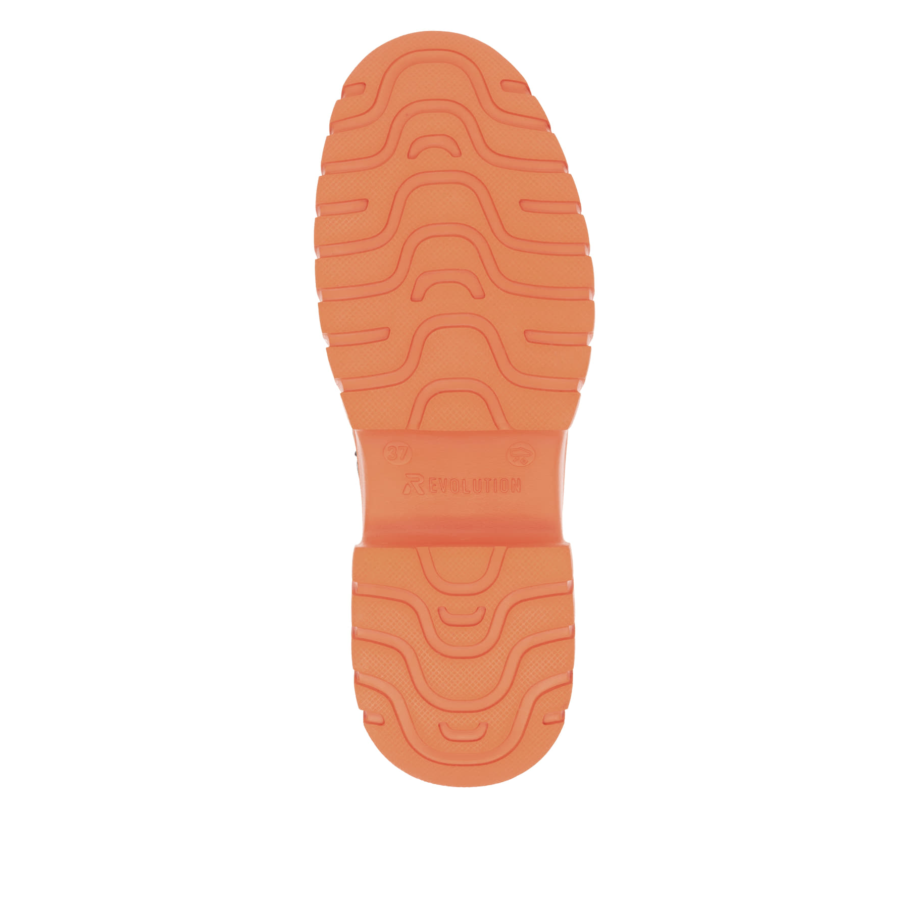 Bottes à lacets Rieker vertes pour femme W1871-54 avec membrane RiekerTEX. Semelle extérieure de la chaussure.