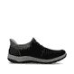 Schwarze Rieker Herren Slipper 03656-00 mit easy Hineinschlüpf-Möglichkeit. Schuh Innenseite.