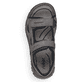 Graue Rieker Herren Trekkingsandalen 26752-42 mit einem Klettverschluss. Schuh von oben.