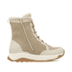 Beige Rieker Damen Schnürstiefel W0071-20 mit wasserabweisender TEX-Membran. Schuh Innenseite.