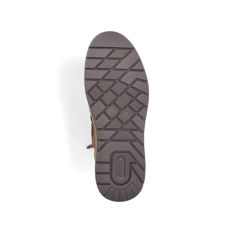 Braune Rieker Herren Schnürstiefel 36040-23 aus Rauleder. Schuh Laufsohle.