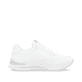 Weiße Rieker Damen Sneaker Low W2401-80 mit Schnürung sowie super leichter Sohle. Schuh Innenseite.