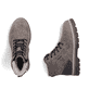 Grau-braune Rieker Herren Schnürstiefel F7010-25 mit modernen Ziernähten. Schuh von oben, liegend.