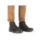 
Asphaltschwarze Rieker Herren Schnürstiefel F3611-00 mit Schnürung und Reißverschluss. Schuh am Fuß