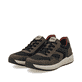 Blaue Rieker Herren Sneaker Low 11501-14 mit Reißverschluss sowie Extraweite H. Schuhpaar seitlich schräg.