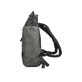 Sac à dos Rieker H5101-54 vert avec fermeture éclair, compartiment rembourré pour ordinateur portable et bretelles ajustable. Côté gauche.