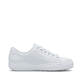 Weiße Rieker Damen Sneaker Low L59L1-83 mit einem Reißverschluss. Schuh Innenseite.