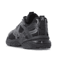 Schwarze Rieker Sport Damen Sneaker Low W4202-00. Schuh von hinten.