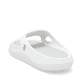 Weiße Rieker Herren Pantoletten U3450-80 mit ultraleichter und flexibler Sohle. Schuh von hinten.