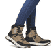 Beige Rieker Damen Schnürstiefel W0071-20 mit wasserabweisender TEX-Membran. Schuh Außenseite gespiegelt.