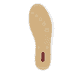 Grüne Rieker Damen Slipper M2952-52 mit Gummizug sowie gepolsterter Einlegesohle. Schuh Laufsohle.