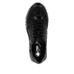Glanzschwarze Rieker Damen Kurzstiefel 48999-00 mit einer schockabsorbierenden Sohle. Schuh Innenseite
