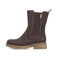 Dunkelbraune Rieker Damen Chelsea Boots 73260-25 mit einem Reißverschluss. Schuh Außenseite.