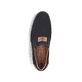 Schwarze Rieker Herren Slipper 09069-00 mit Gummizug sowie Komfortweite G 1/2. Schuh von oben.