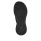 Schwarze vegane Rieker Damen Pantoletten V2105-00 mit einer ultraleichten Sohle. Schuh Laufsohle.