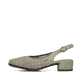 Escarpins Ã  bride Rieker verts pour femme 47060-52 avec boucle. Côté extérieur de la chaussure.