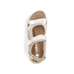 Beige Rieker Damen Trekkingsandalen 64074-60 mit einem Klettverschluss. Schuh von oben.