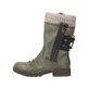 Granitgraue Rieker Damen Kurzstiefel Z4756-45 mit einer robusten Profilsohle. Schuh Innenseite