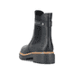 
Asphaltschwarze Rieker Damen Chelsea Boots 72690-00 mit einer leichten Sohle. Schuh von hinten
