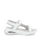 Weiße vegane Rieker Damen Trekkingsandalen W3151-80 mit einem Klettverschluss. Schuh Innenseite.