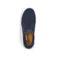 Blaue Rieker Herren Slipper 13155-14 mit Elastikeinsatz sowie Komfortweite G 1/2. Schuh von oben.