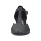Schwarze Rieker Pumps 41087-00 mit Schnalle sowie extra weicher Decksohle. Schuh von vorne.