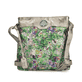 Sac à main Rieker H1304-90 vert brodé de sequins, de détails argentés et de fermeture éclair. Devant.